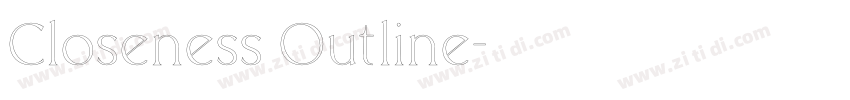 Closeness Outline字体转换